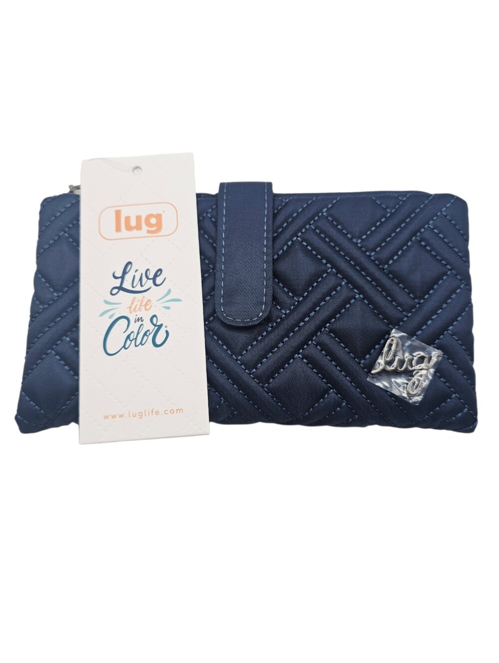 Lug Tram 2 RFID Everyday Wallet in Navy Blue NWT